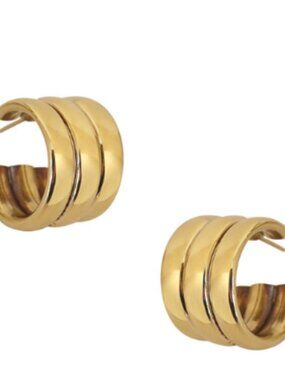Laura Lombardi Brass Grazia Hoop Earrings
